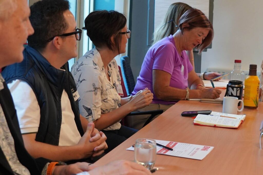 Members gathered for the weekly networking meeting