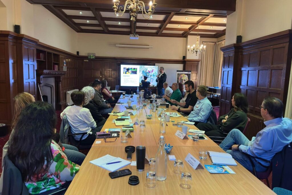 Members listening to a business presentation