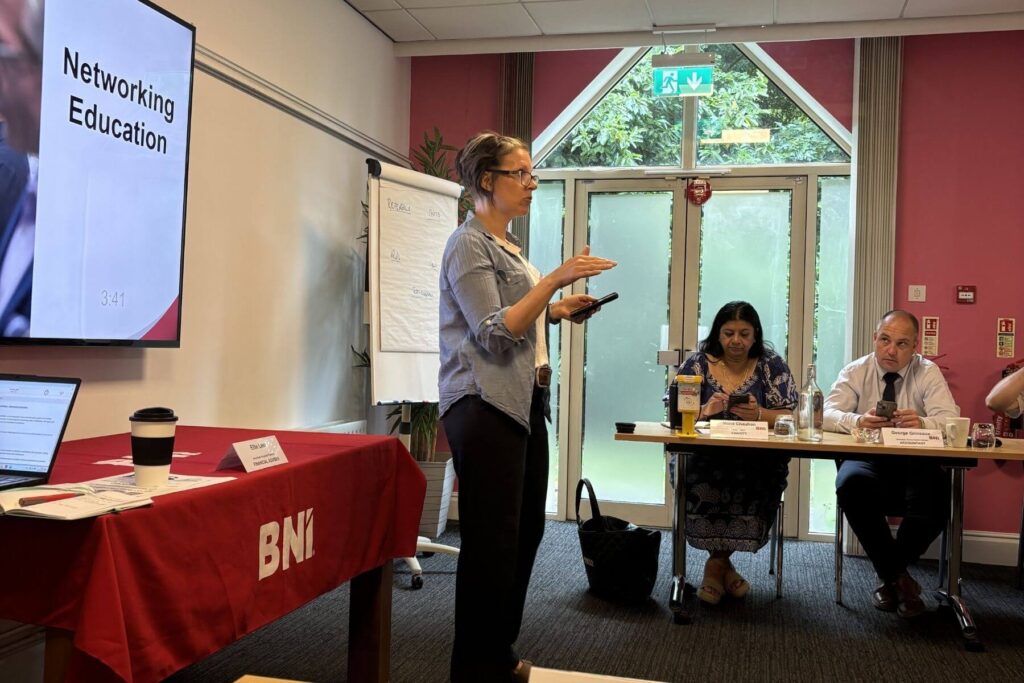 Jenny Cleary presenting BNI Educational presentation