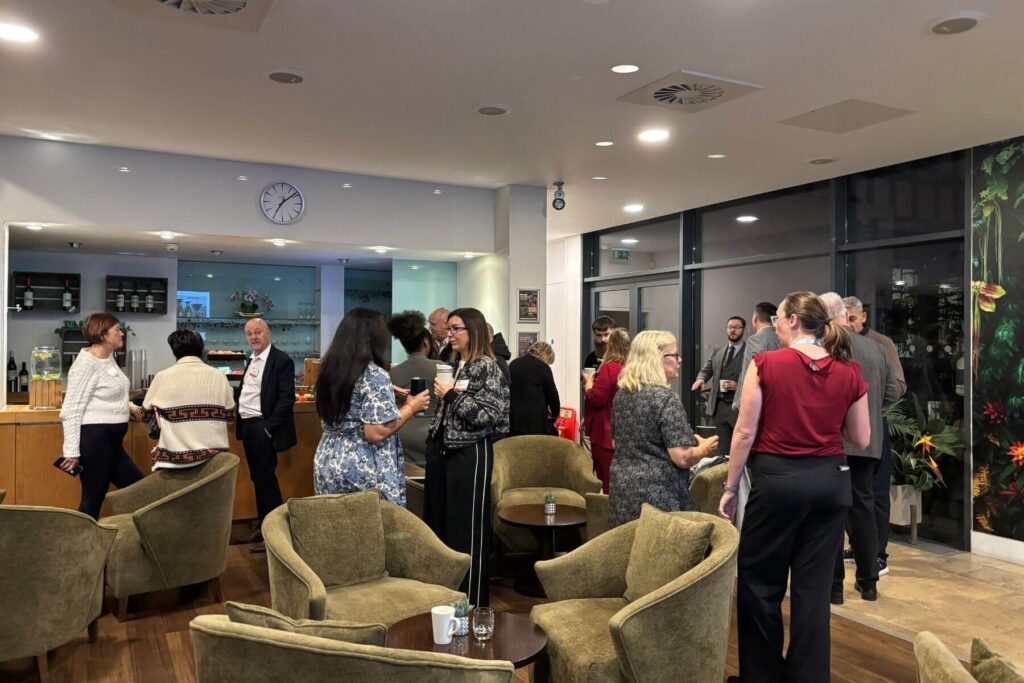 Friendly BNI networking between Warwickshire business owners