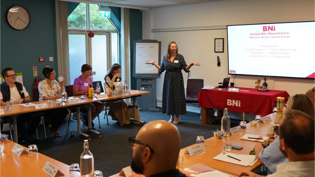 BNI Intrepid meeting in progress in the Woodland Grange Hotel